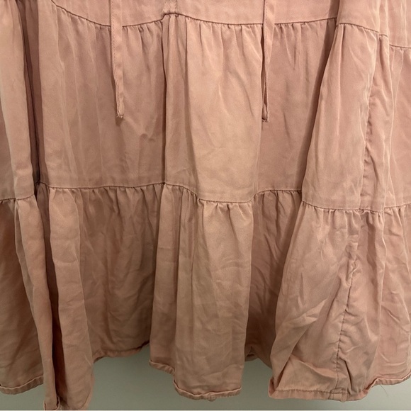 Knox Rose Women's Olive Green Flutter Sleeve Midi Dress Cap Sleeve Sz L - Picture 4 of 5